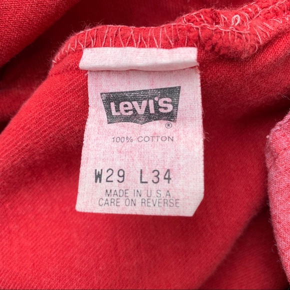 Vintage Levis 501’s Button Fly Jeans RARE Made In The USA Red Denim  29/34 - Picture 7 of 13